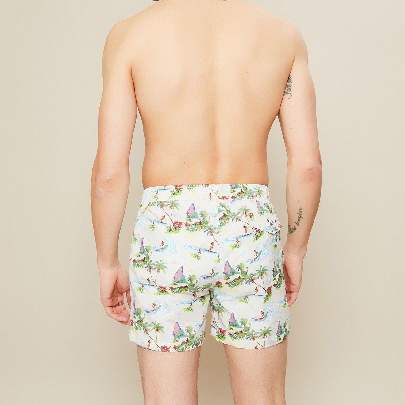 Hartford Short de bain Kuta Aloha imprimé blanc/multicolore