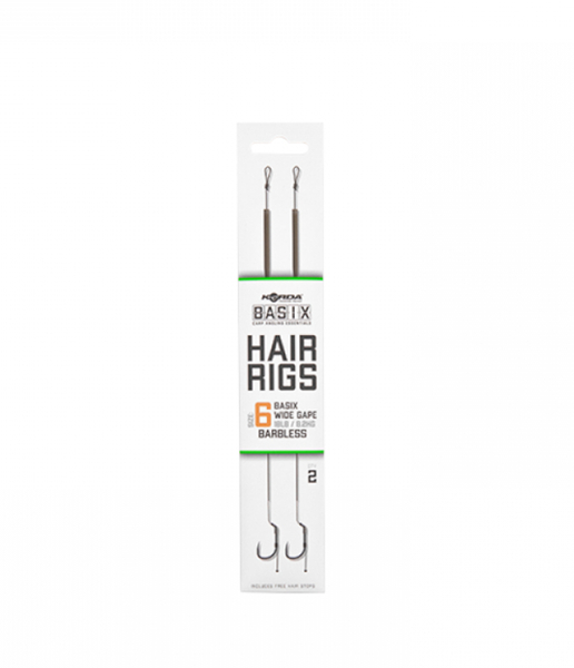 Korda Basix Hair Rigs Wide Gape Barbless