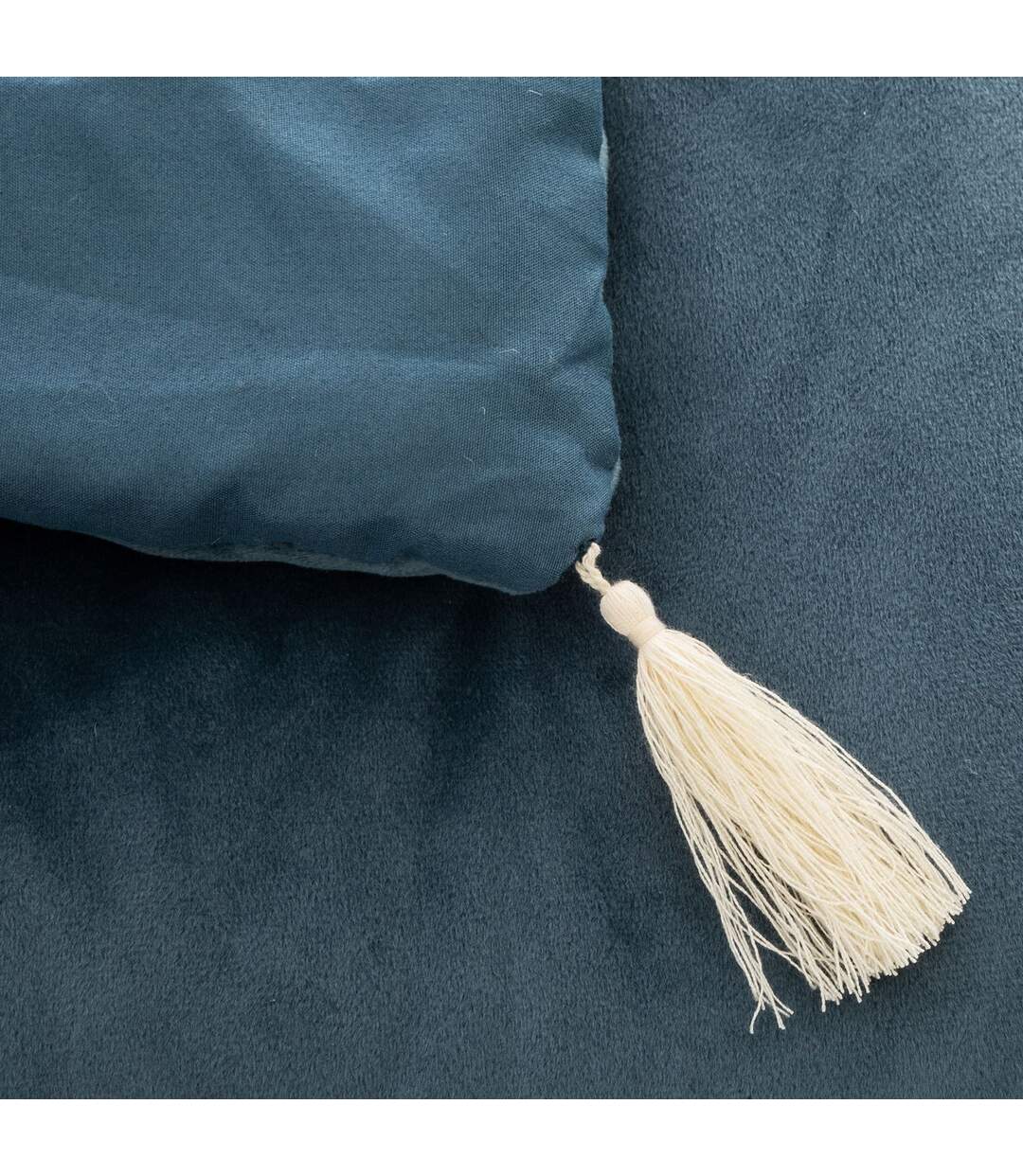 Edredon design velours Hiver - L. 80 x l. 180 cm - Bleu