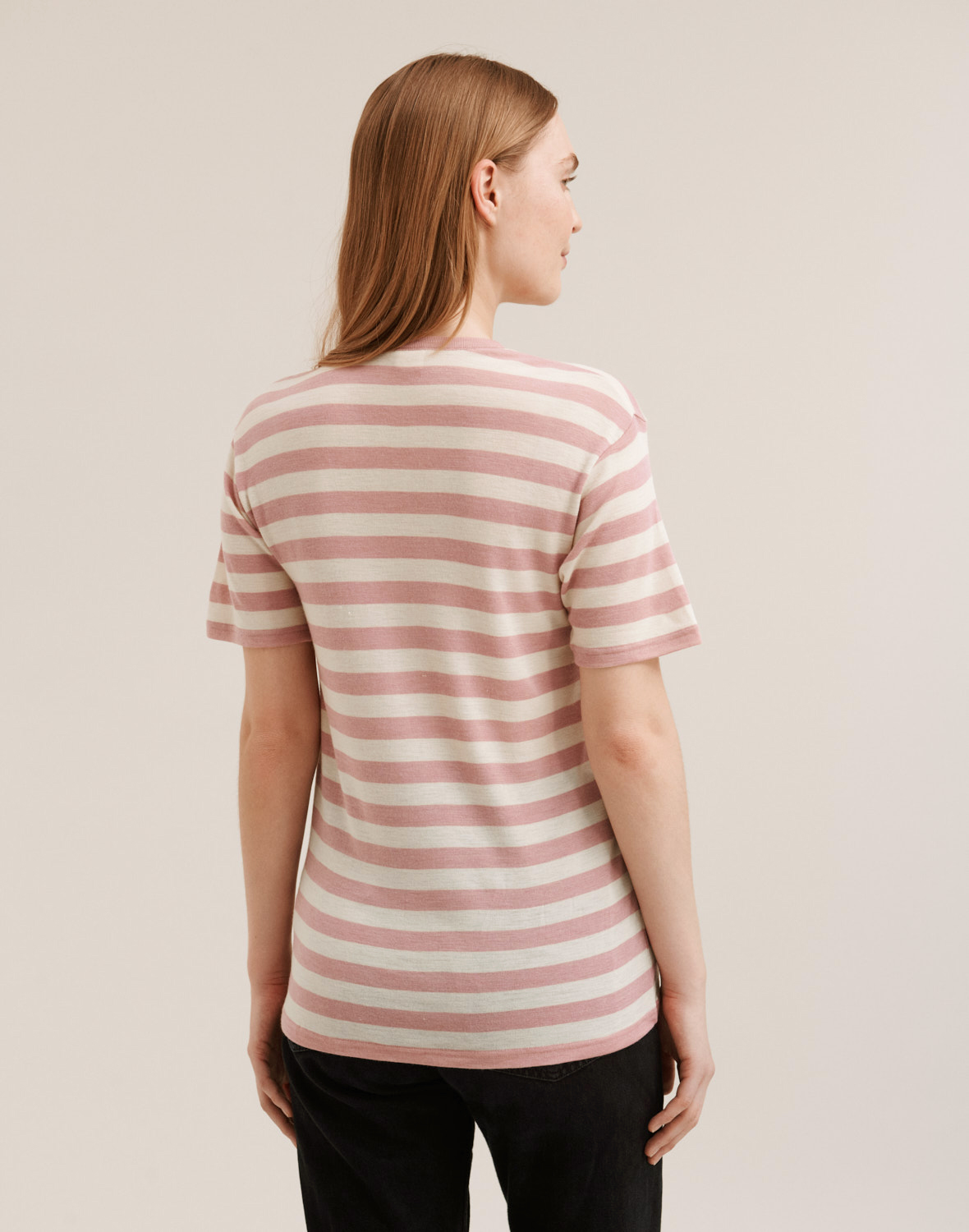 T-shirt van merinowol/zijde voor dames