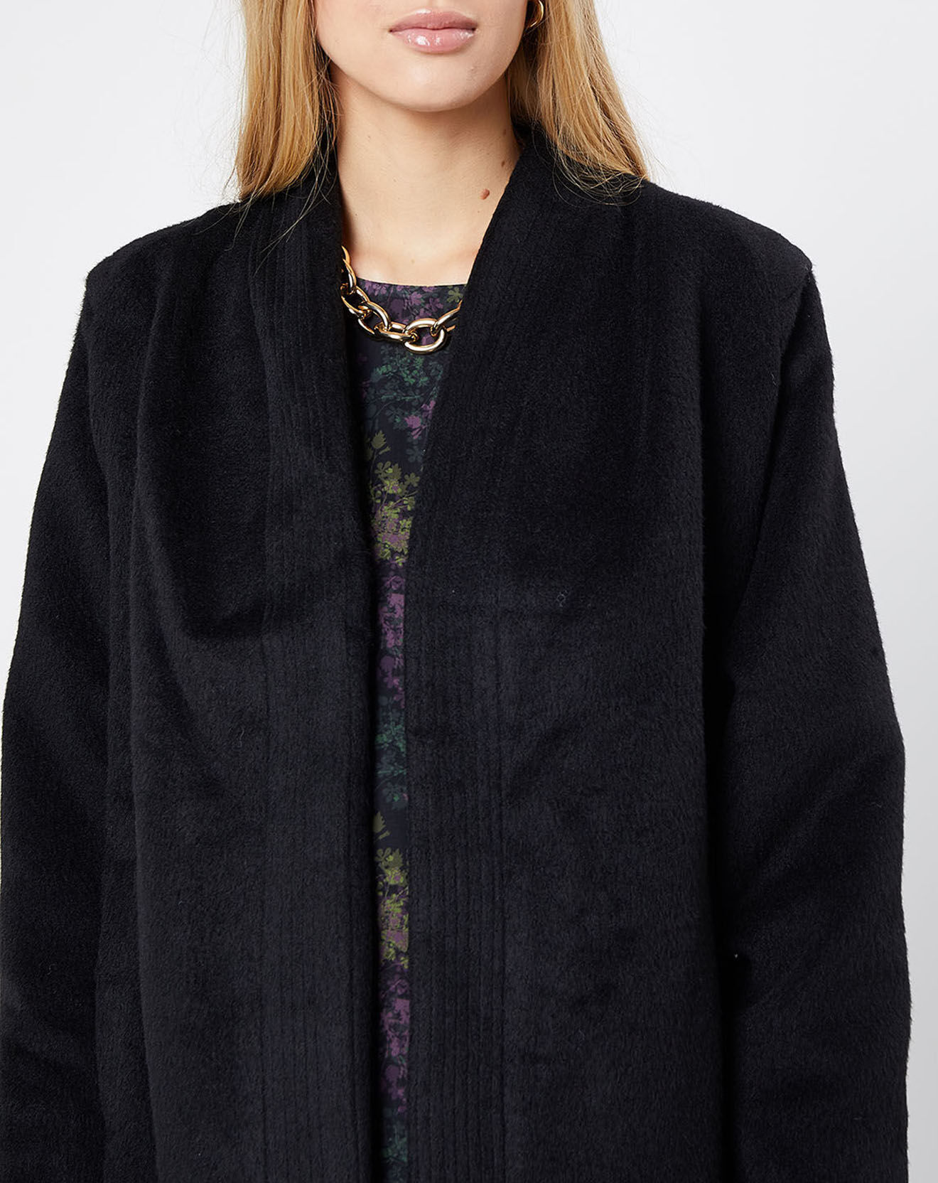 Molly Bracken Manteau façon peignoir noir