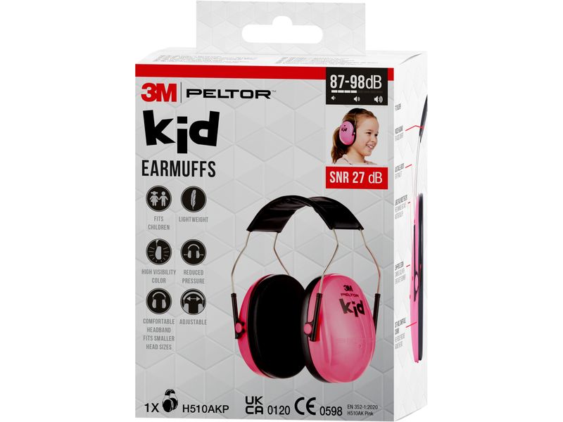 3M Gehörschutz Peltor Kids Pink Kapselgehörschützer für Umgebungen mit moderater Lärmbelastung