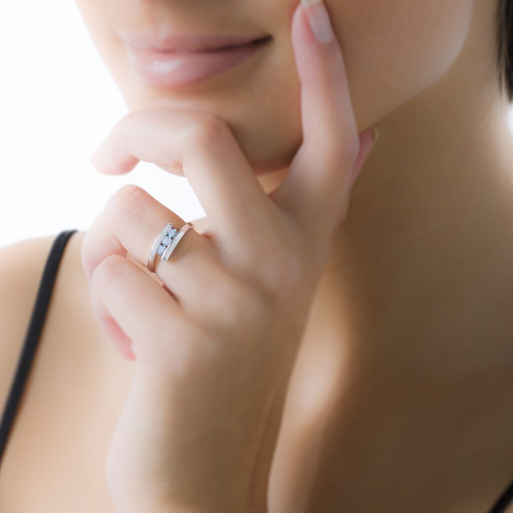 Bague Sally Or Blanc Topaze