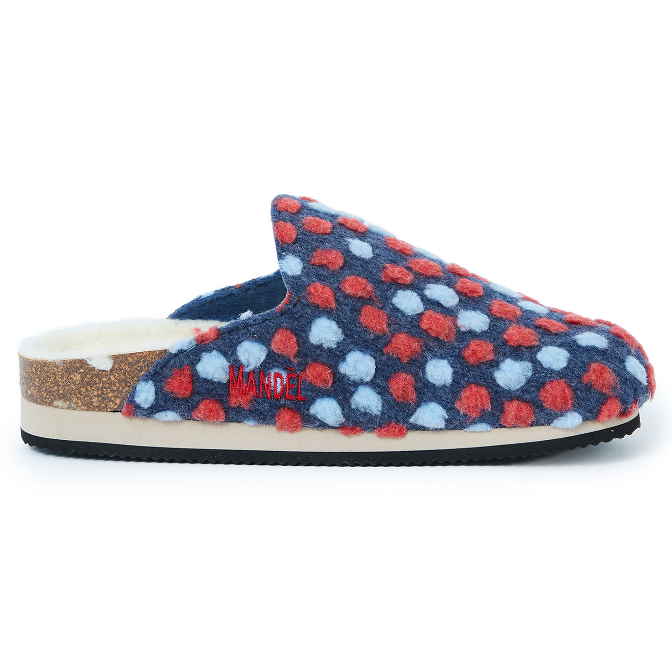 Mandèl Chaussons Angel Dots bleu marine/bleu ciel/rose