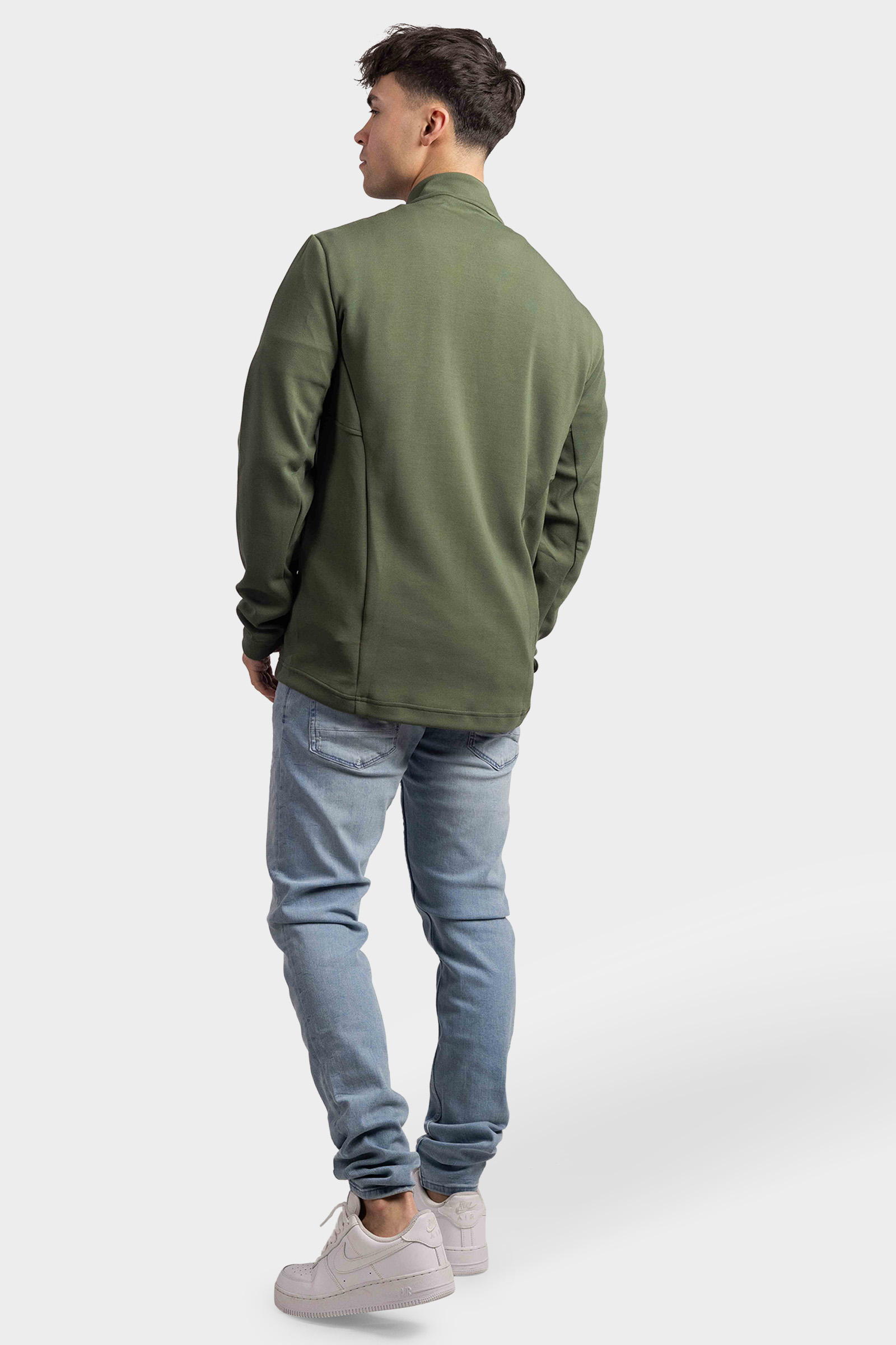 Lyle & Scott 1/4 Zip Baffle Quilted Jas Groen