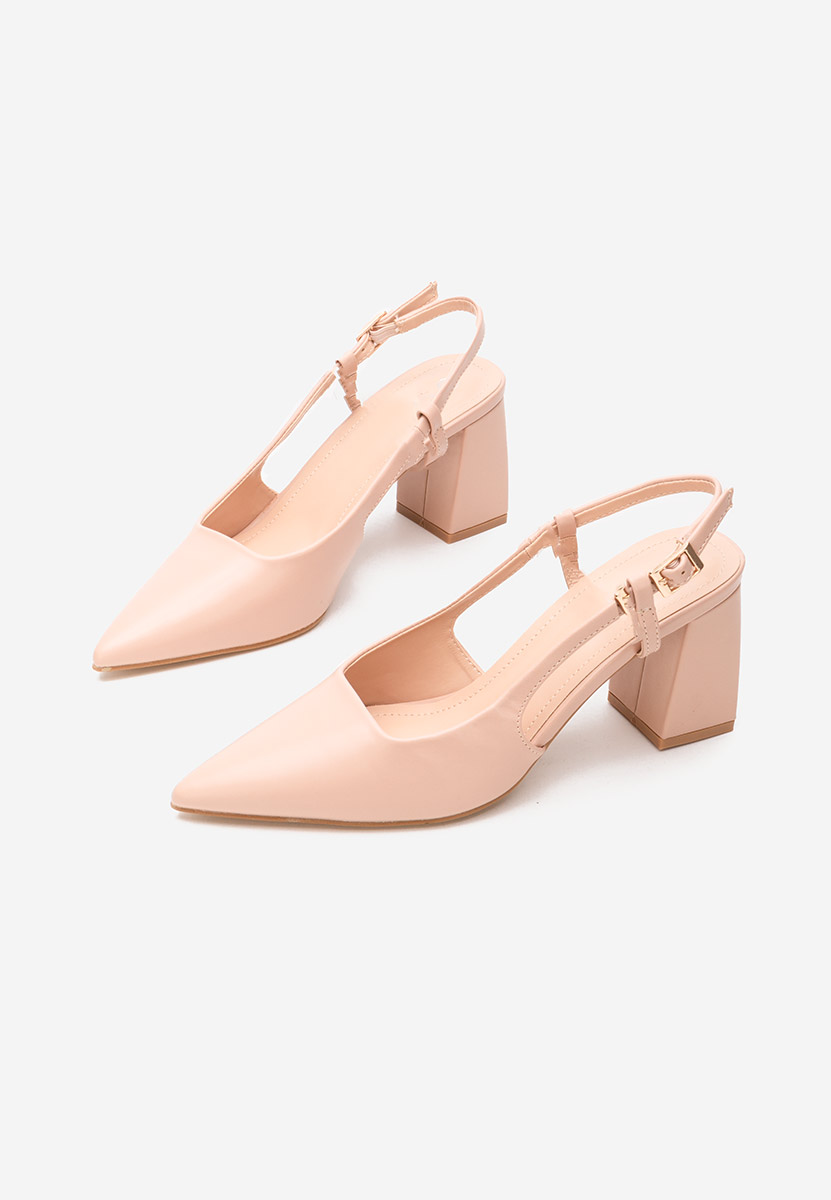 Chaussures à talon épais nude Caprice