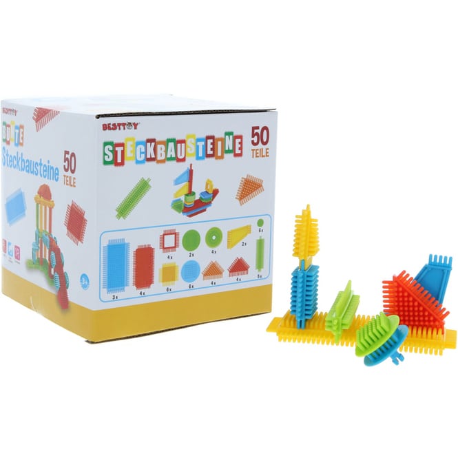 Besttoy - Bunte Steckbausteine - 50 Teile