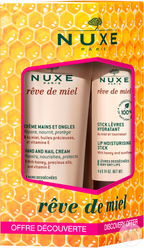 Nuxe Rêve De Miel Stick Lèvres Hydratant 4g + Crème Mains Et Ongles 30ml