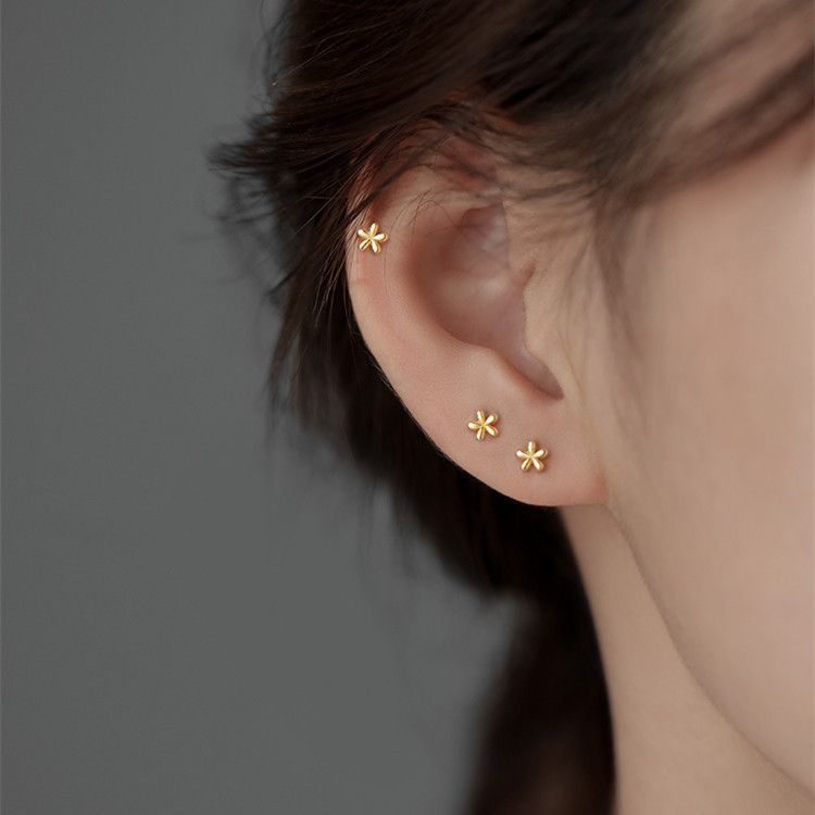 Gaya - 925 Sterling Zilveren Bloemen Oorbel