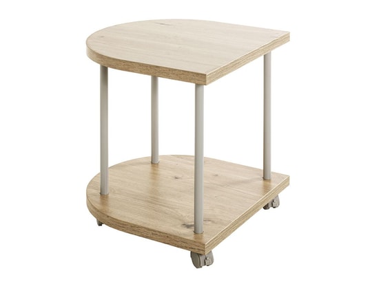 PEGANE - Table de desserte en bois coloris chêne clair et métal color...