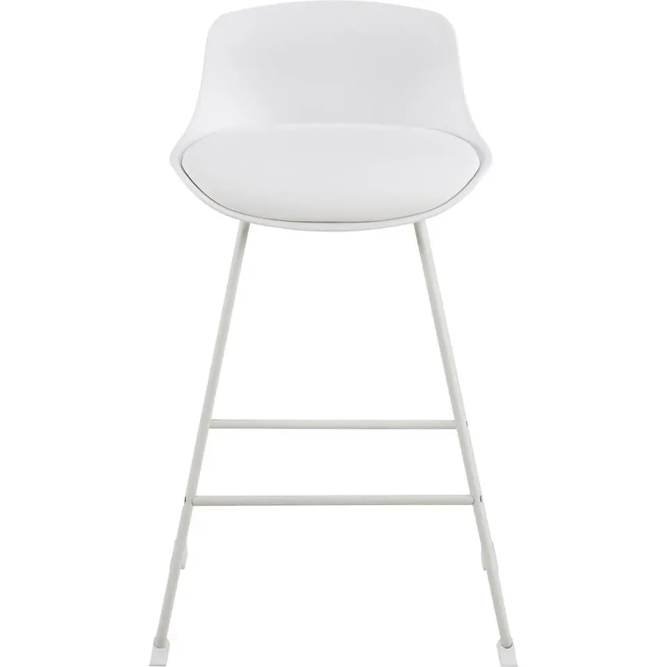 Hioshop Torino barstoel counterstoel PU kunstleer wit