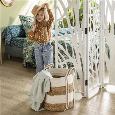 Paniers bicolores tressés - Set de 2