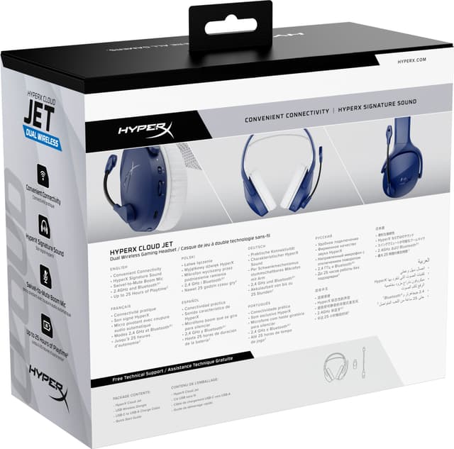 HyperX Cloud Jet trådløst gaming-headset (blå)