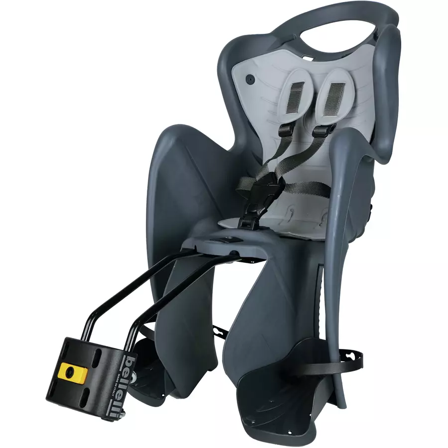 BELLELLI Kindersitz Fahrrad Mr Fox Luxe B-Fix Frame Mount Dark Grey