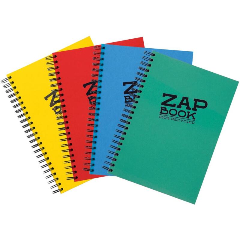 Zap Book carnet spiralé 160F A4 80g - Assortiment mixte