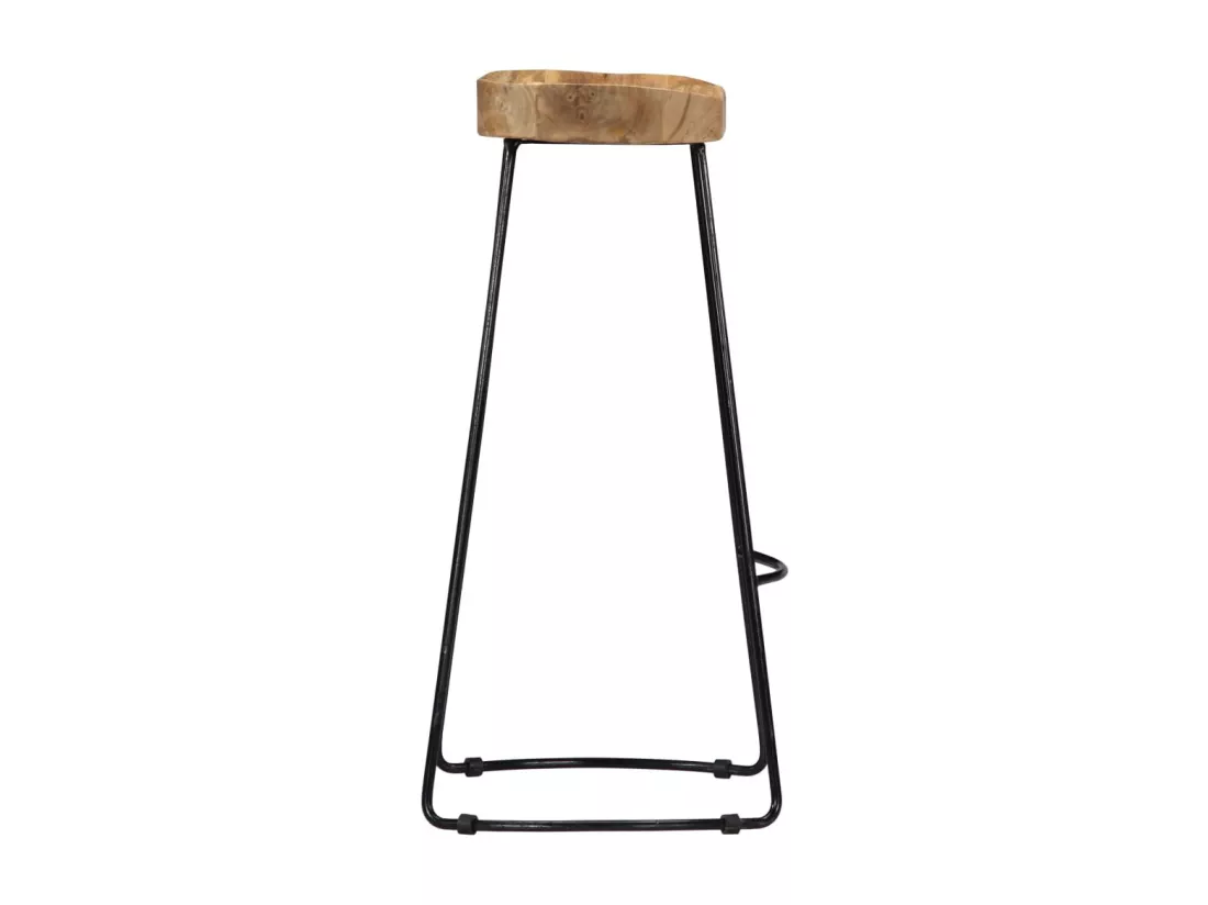 Tabourets de bar Gavin lot de 2 bois de manguier massif