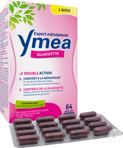 Ymea Silhouette Ménopause Bouffées de Chaleur & Poids Sous Contrôle 64 Gélules