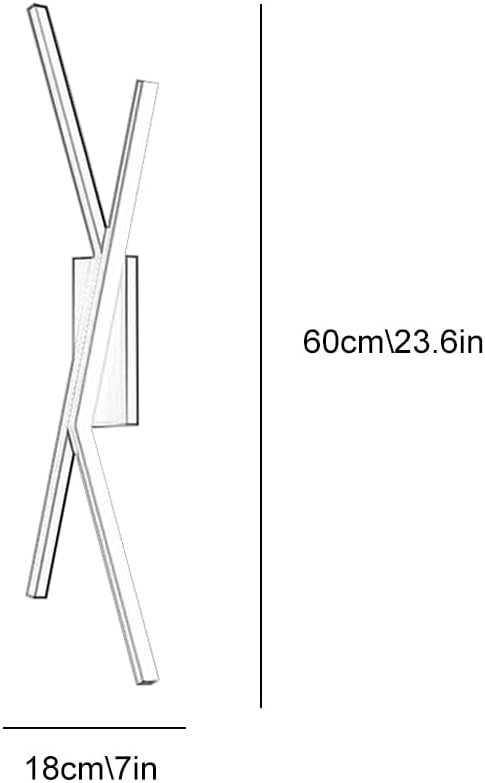 Moderne LED-Wandleuchten, Lineare LED-Wandleuchte mit 3 Farbmodi, Schwarz, Weiß, 60–100 cm(Dark,60cm)
