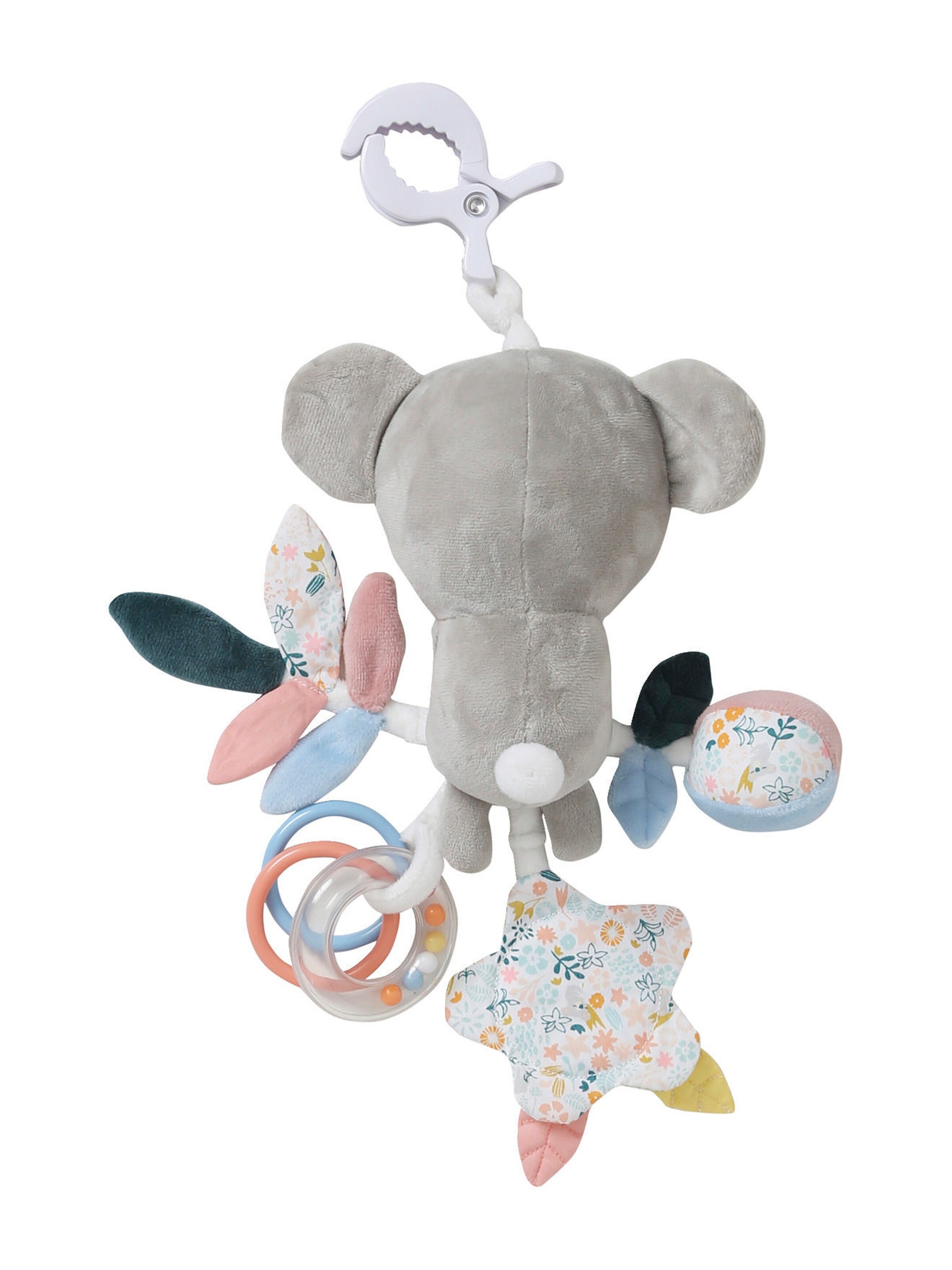 Vertbaudet Baby Lernspielzeug KOALA mit Clip rosa/koala