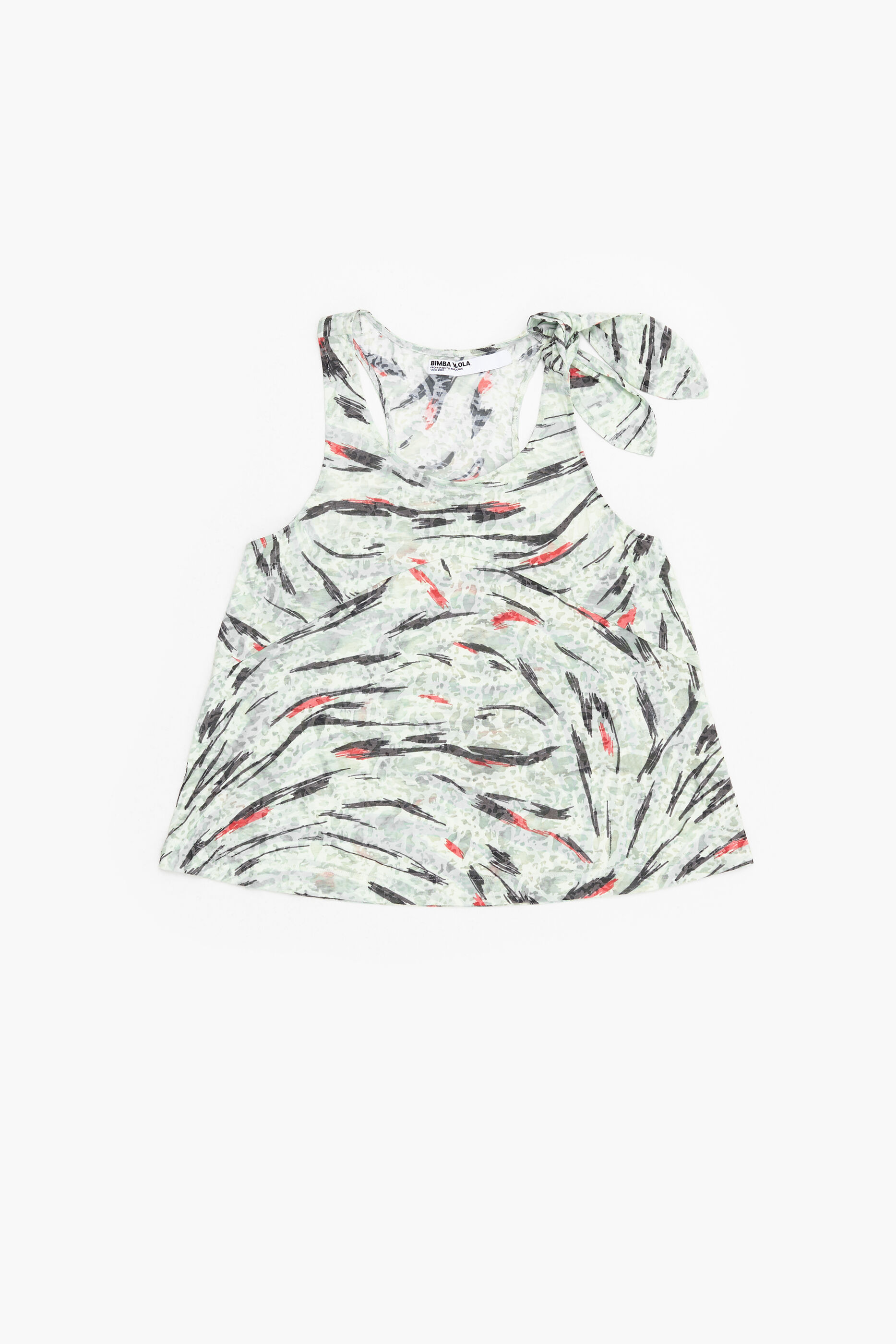 Camiseta com estampa de asa de borboleta verde menta