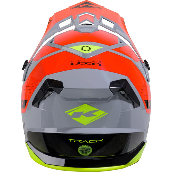Kenny - Casque Track Graphic Gris / Orange / Jaune fluo