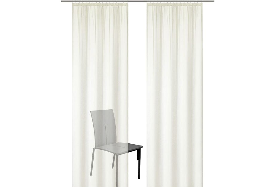 my home Gardine »REGINA« Kräuselband 2 Stk. tlg. Vorhang, Fertiggardine, 2-er Set, transparent, modern
