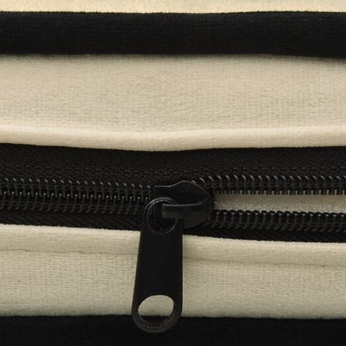Sofá redondo creme para cães Vidaxl
