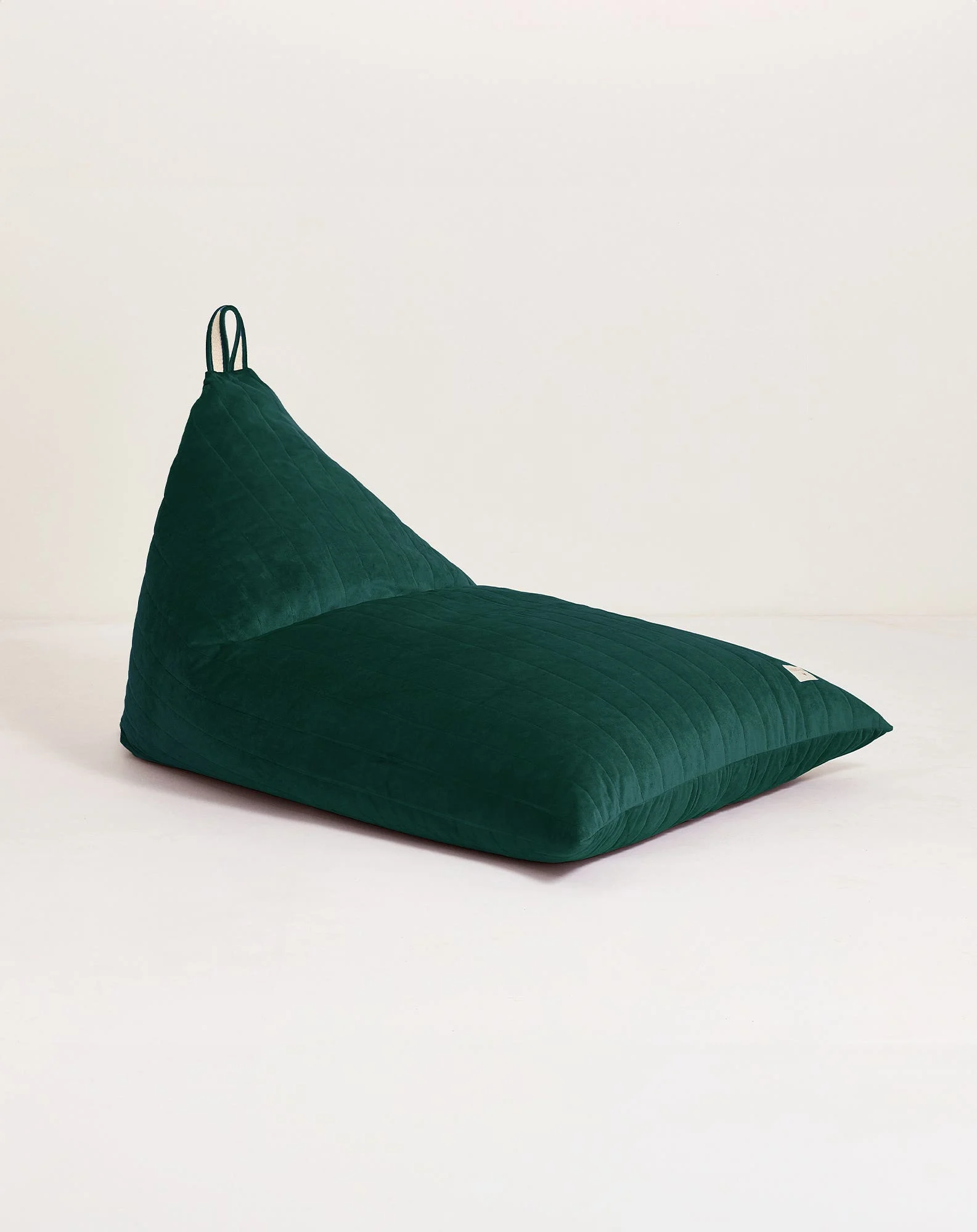 Pouf essaouira - taille enfant - eco-velours | Vert