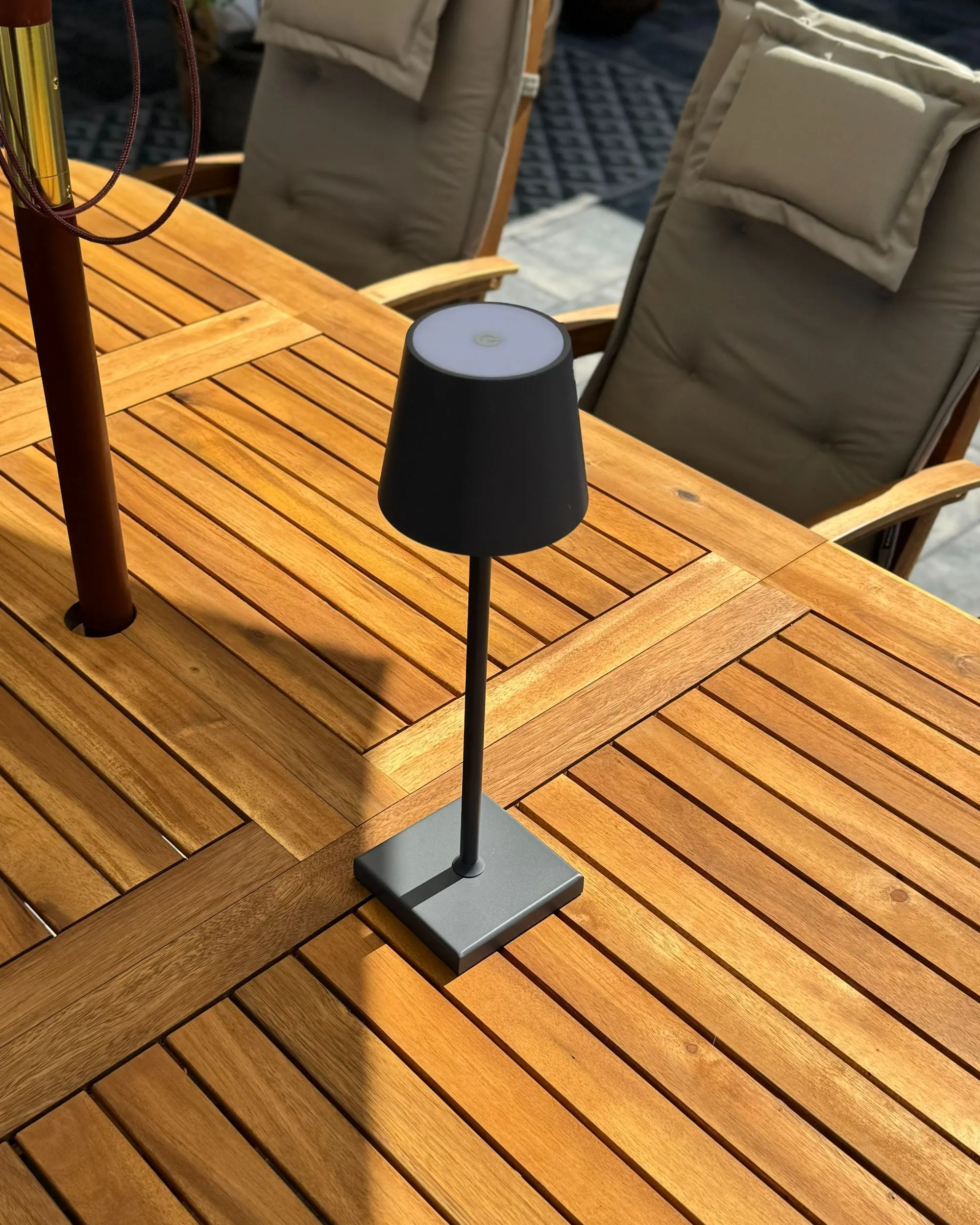 LED draadloze tafellamp BACEIRO met dimmer Metaal Donkergrijs