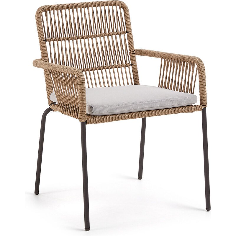 Chaise Samanta - corde - pieds acier galvanisé