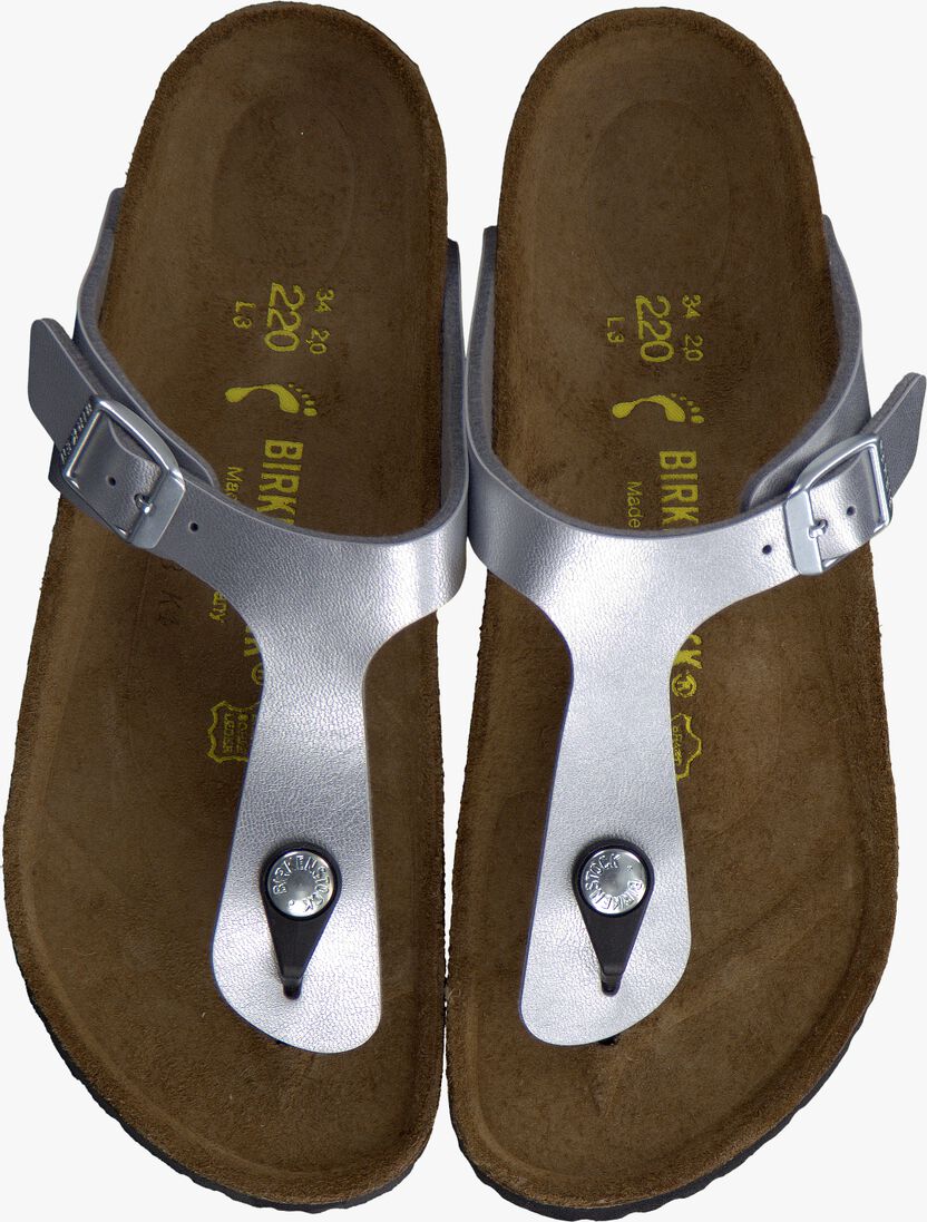 BIRKENSTOCK zilveren birkenstock teenslippers gizeh kids