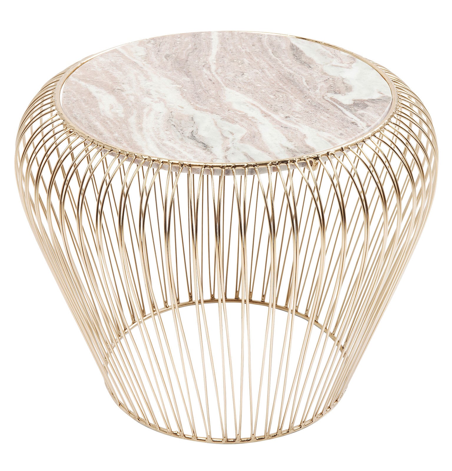 KARE DESIGN Beistelltisch rund 43 cm goldfarbig