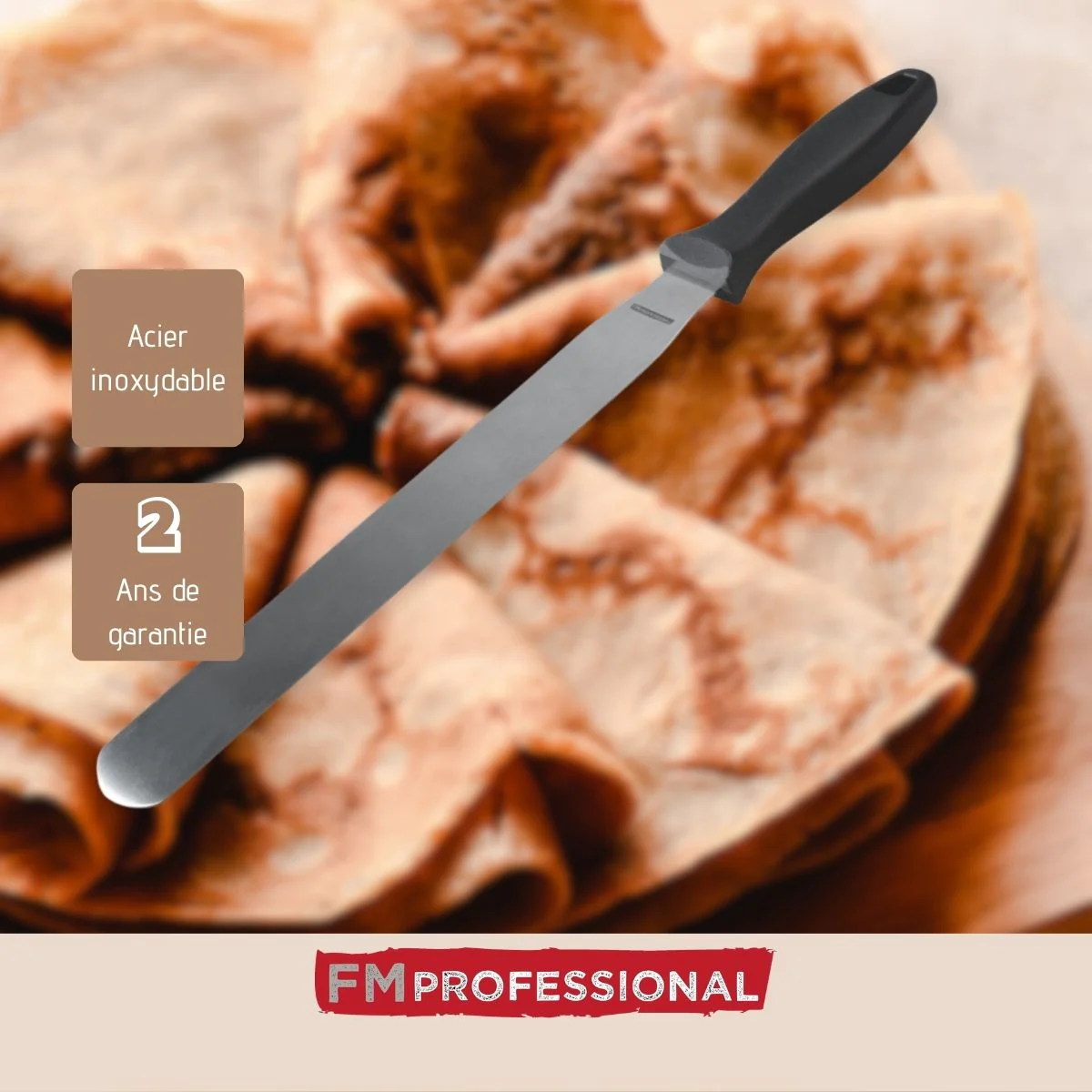 Spatule à crêpes inox 25,9 cm l Pâtisserie FM Professional