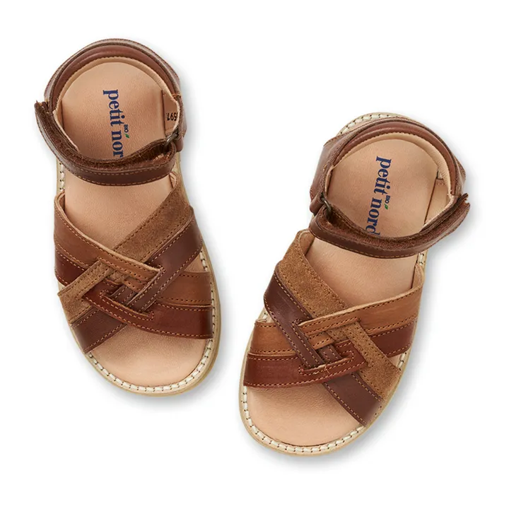 Petit Nord Sandales Scratchs Evy | Marron