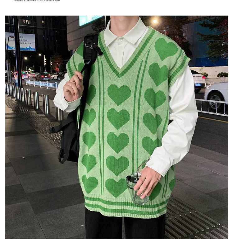 Acrius - Sweatervest met hartpatroon