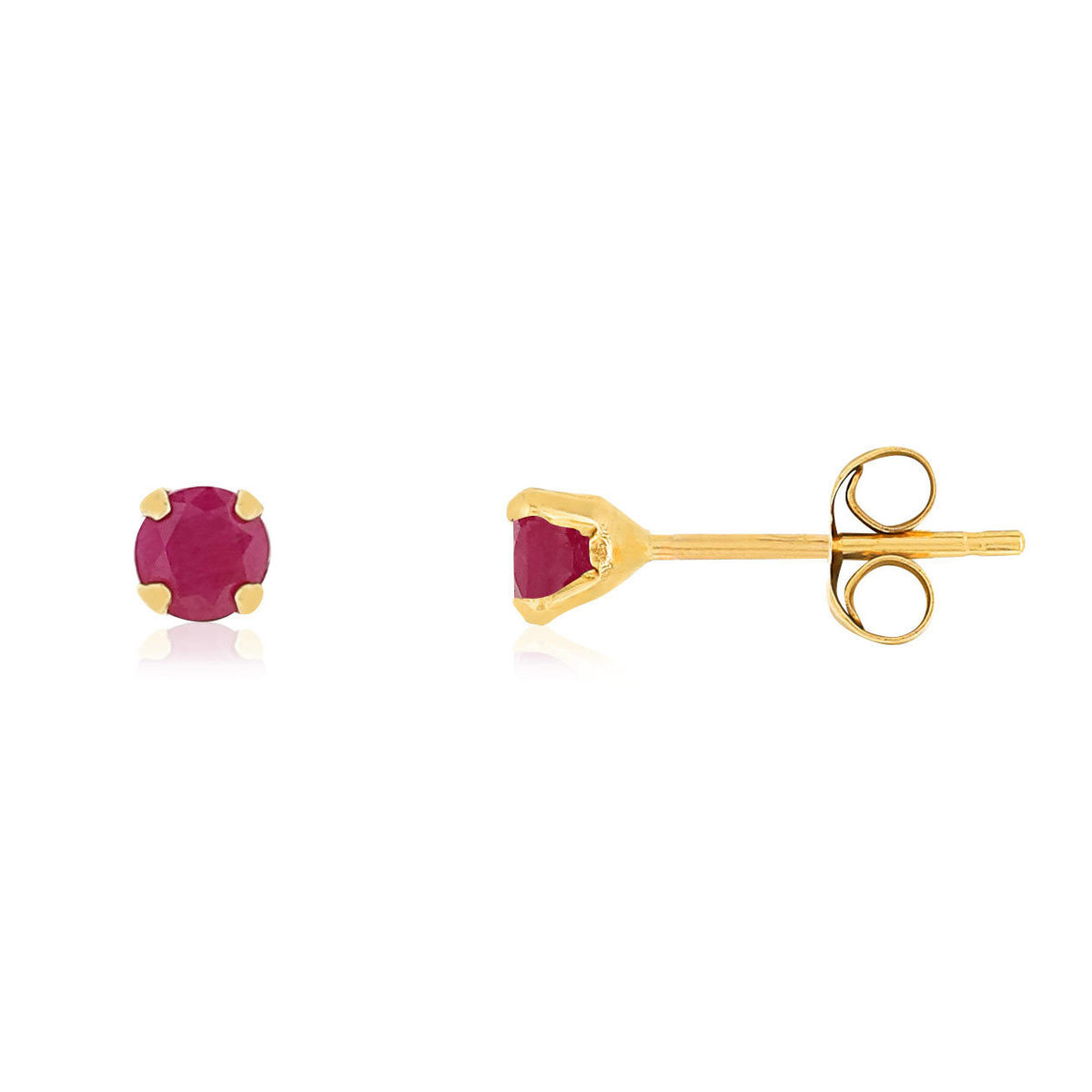 Boucles d'oreilles or 750 jaune rubis