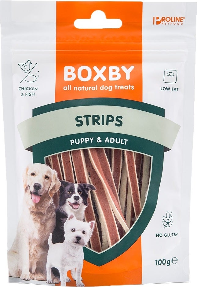 Proline Boxby kauwsticks Strips kip 100 g