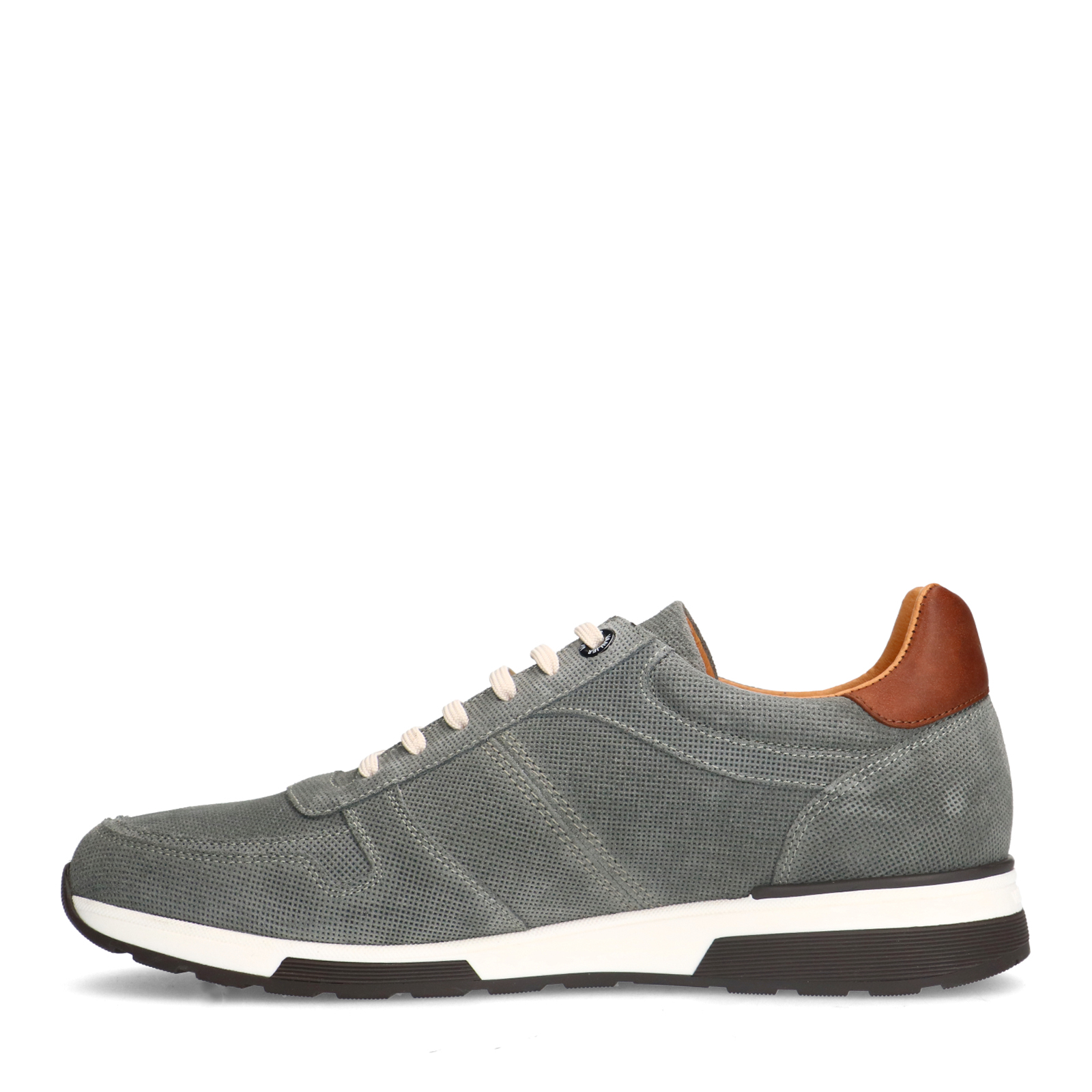 Grijze suède sneakers