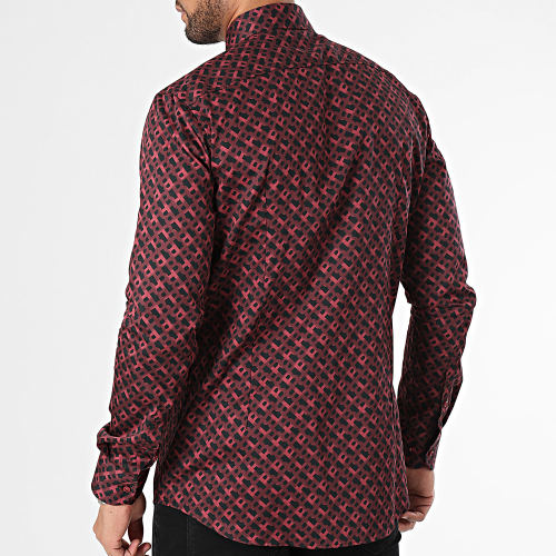 Chemise Manches Longues Slim Hank 50502888 Bordeaux Noir