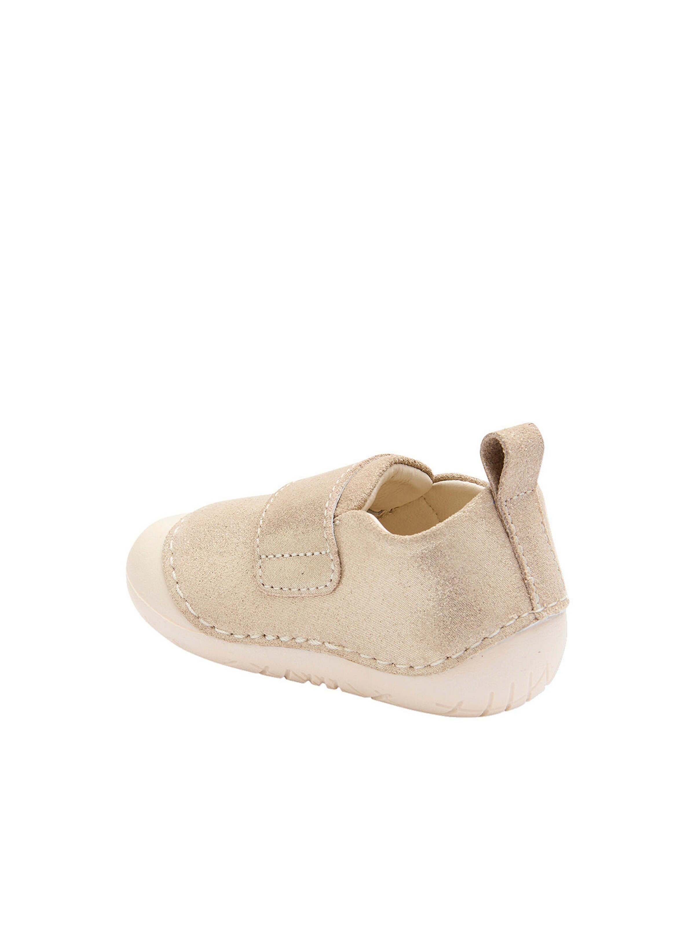 Vertbaudet Weiche Baby Klett-Hausschuhe gold