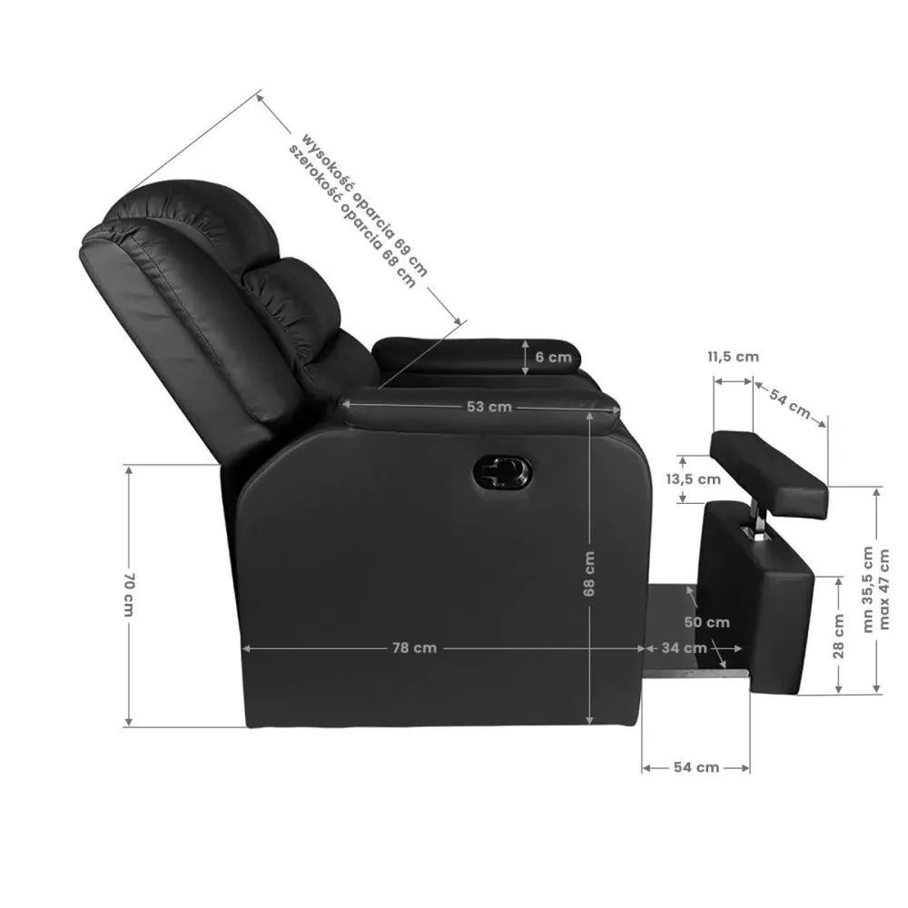 Activeshop HILTON Pedicure stol, sort