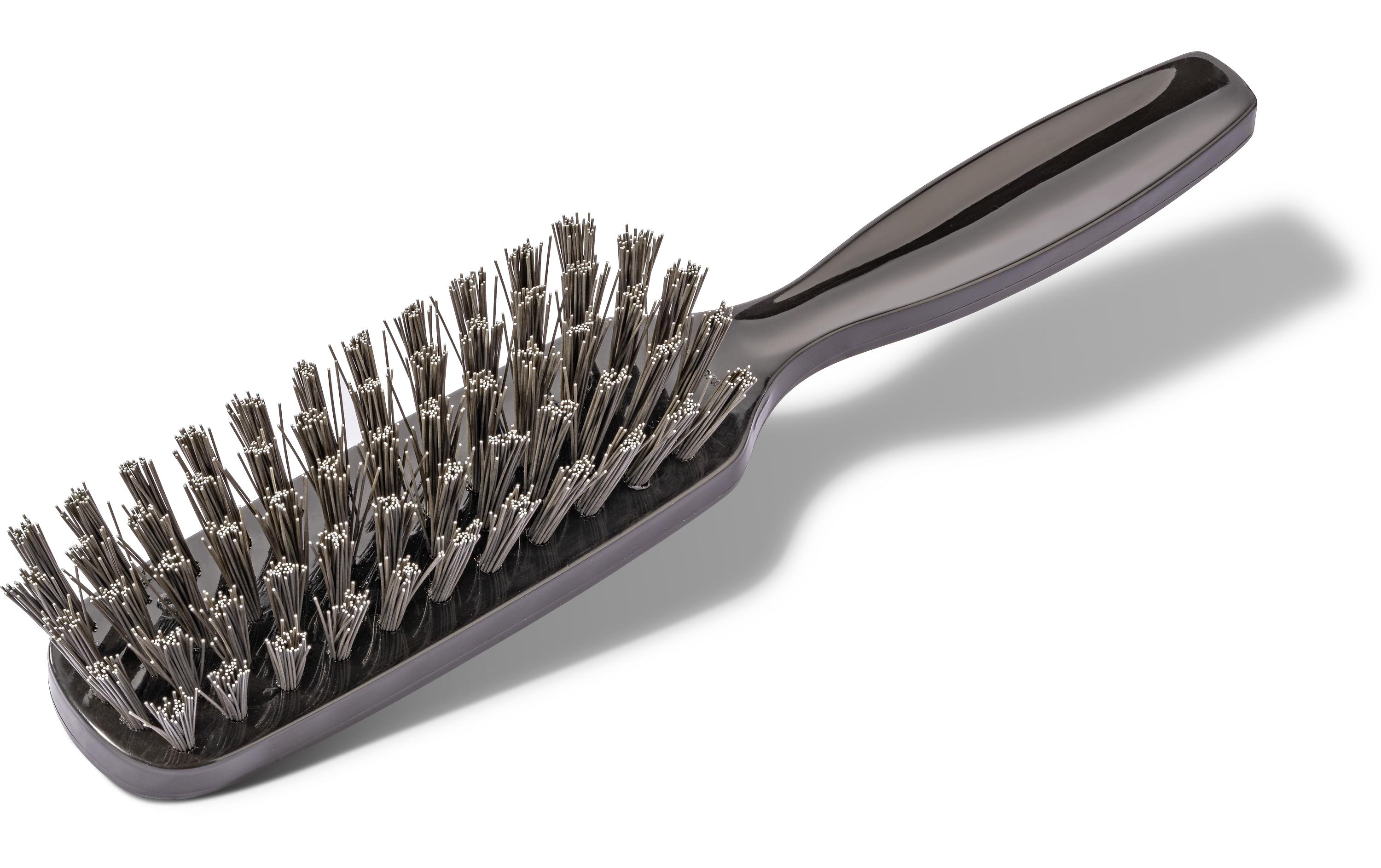 Haarbürste Brushing und Styling vegan SchwarzFrisierbürste für das schonende Auskämmen und das Styling der Haare