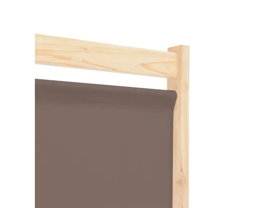 Cloison de séparation 6 panneaux Marron 240 x 170 x 4 cm Tissu
