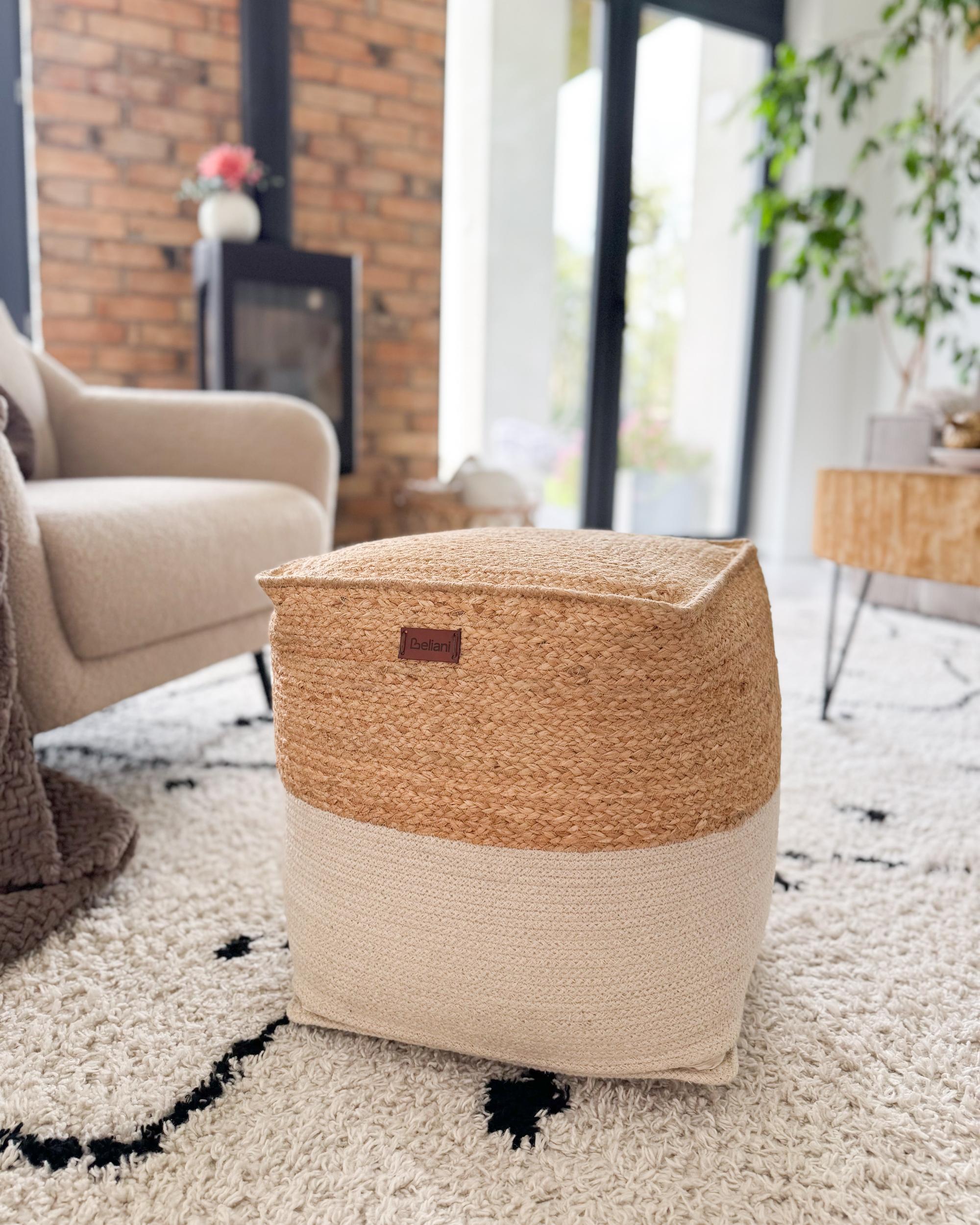 Poef KIRAMA Jute Beige