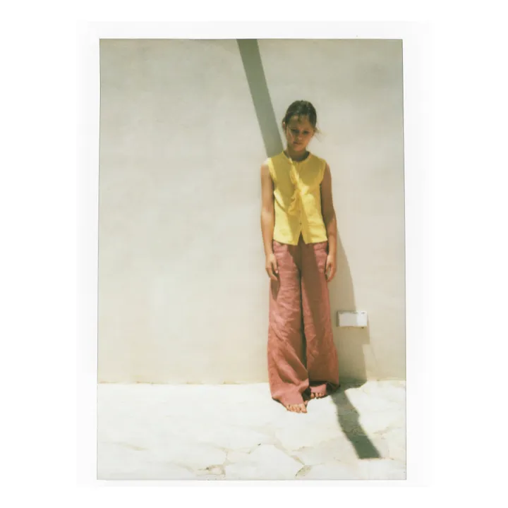 Longlivethequeen Pantalon Ample Lin | Vieux Rose