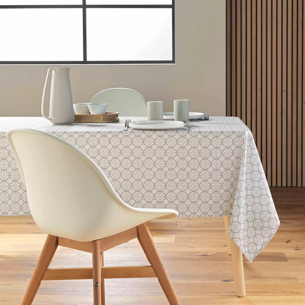 Nappe rectangulaire anti tache (145 x 240 cm) Costaria Beige
