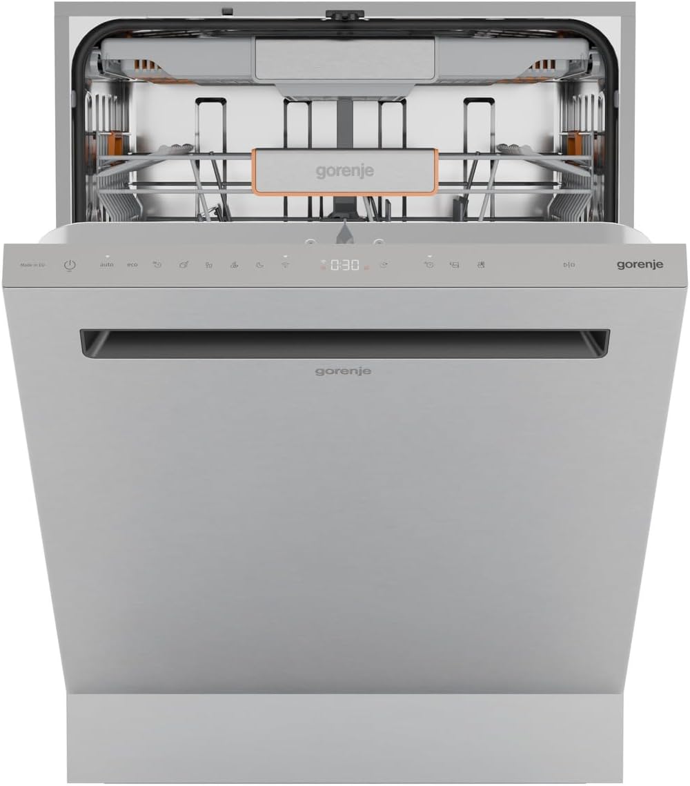 Gorenje ULTRA16BUWIFIX Geschirrspüler/Unterbaugerät/60 breite/16 Maßgedecke/6 Programme/EU Made/TotalDry/Status LED-Licht/FlexUse/Total AquaStop/MultiClack/EEK: B/Einbaumaße (HxBxT):82 x 60 x 57,5 cm