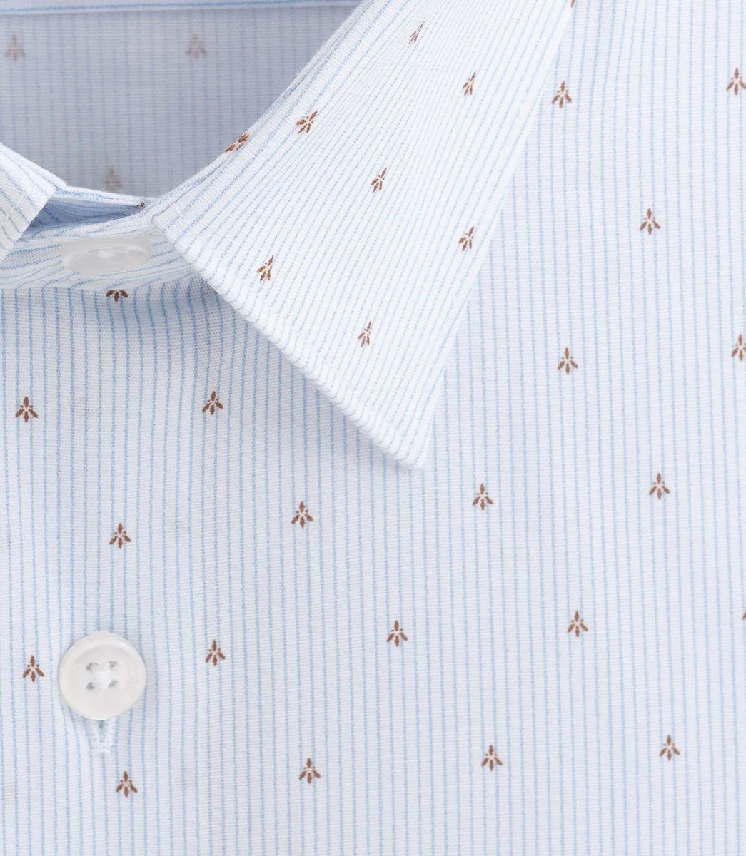 Chemise à imprimé micro motif ciel 