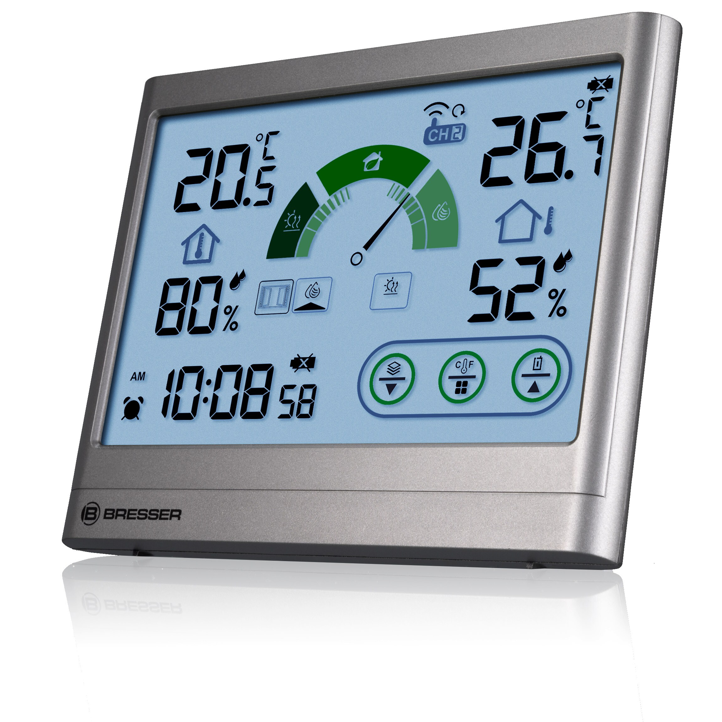 BRESSER Thermo-Hygrometer mit Lüftungsempfehlung VentAir H