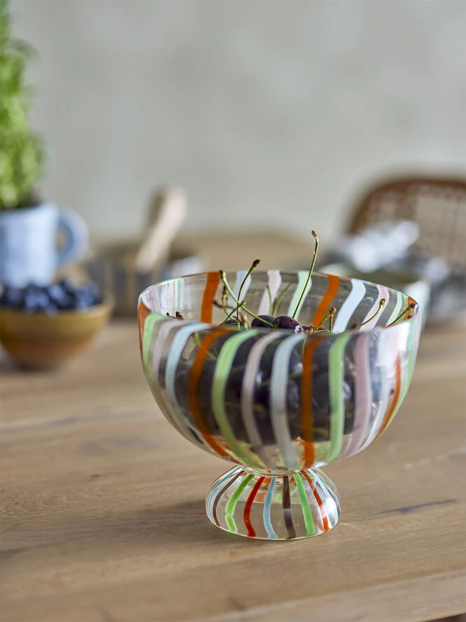 Bloomingville Savya Skl, Grøn, Glas Multi